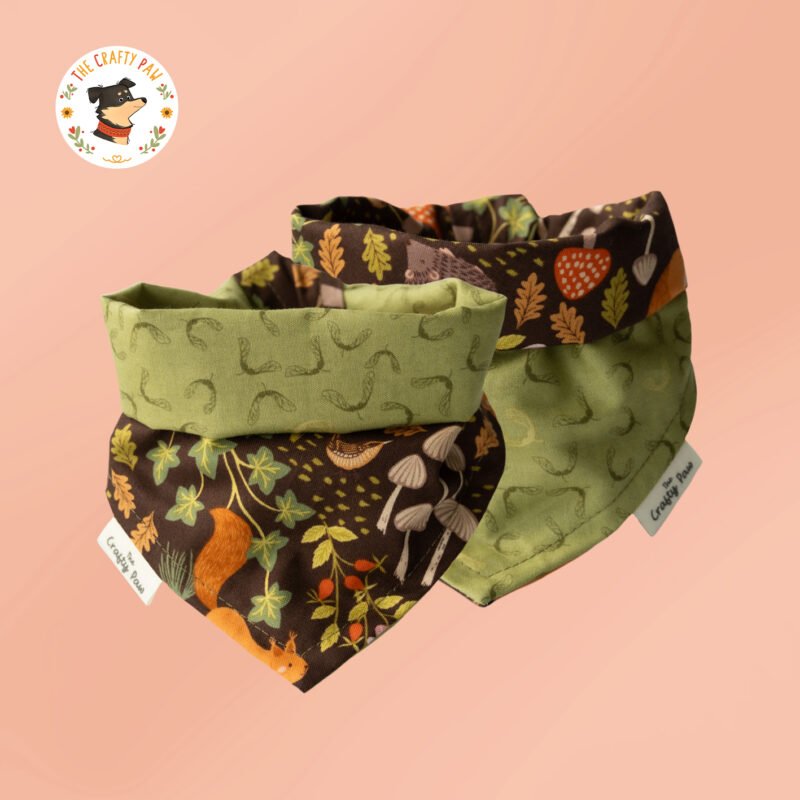 autumn friends reversible bandana