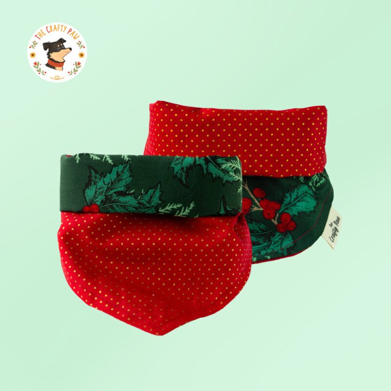 holly jolly reversible bandana